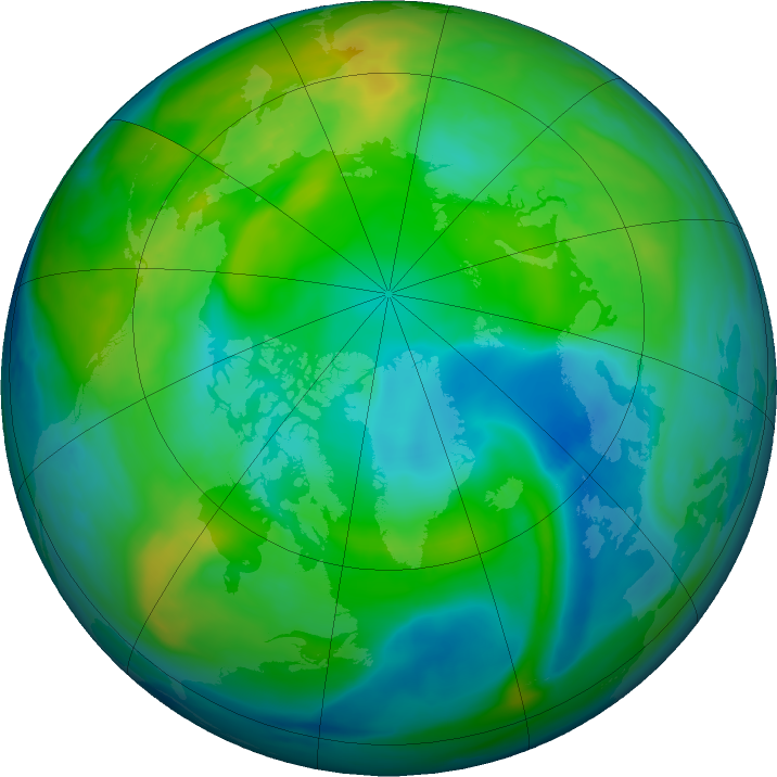 Arctic ozone map for 14 November 2021